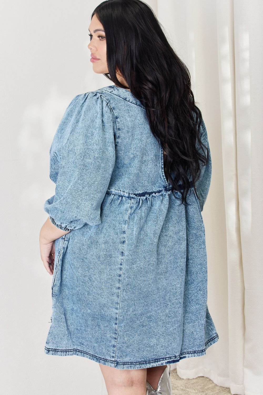 Oversized Denim Babydoll Dress