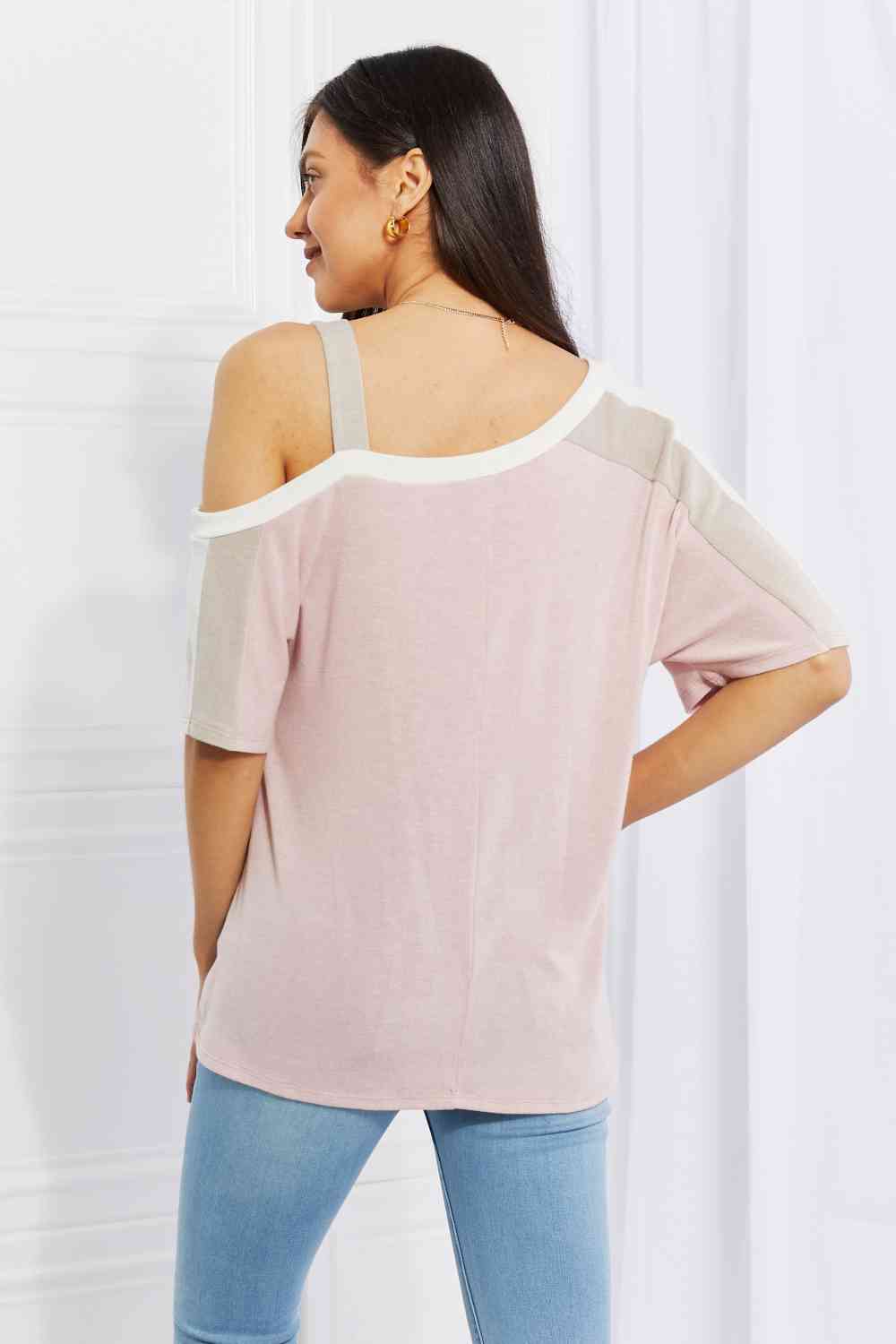 Full Size Cold Shoulder Tee