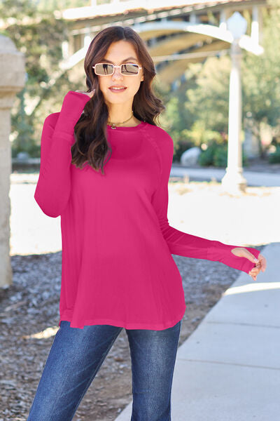 Full Size Round Neck Long Sleeve T-Shirt