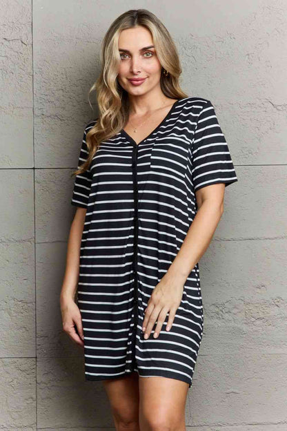 Button Down Sleepwear Dress