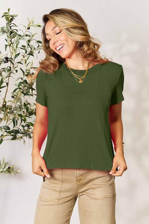 Full Size Round Neck Short Sleeve T-Shirt