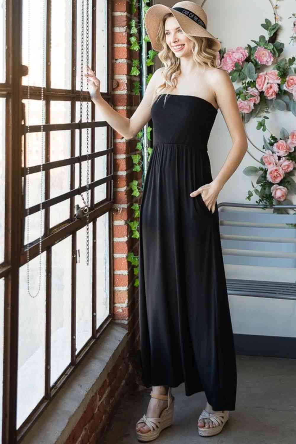 Full Size Strapless Maxi Dress