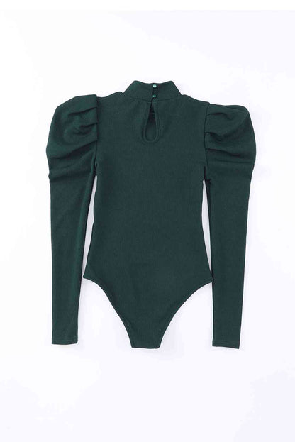 Puff Sleeve Mock Neck Bodysuit