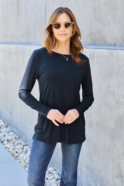 Full Size Round Neck Long Sleeve Top