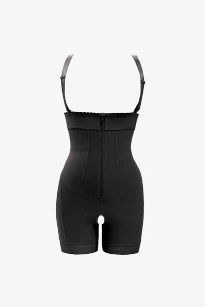 Full Size Zip Up Under-Bust Shaping Bodysuit