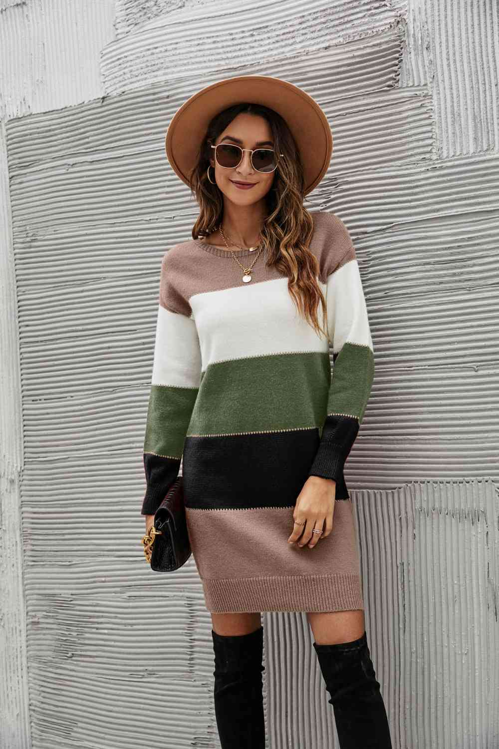 Striped Sweater Dress