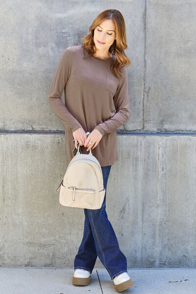 Full Size Round Neck Long Sleeve Top