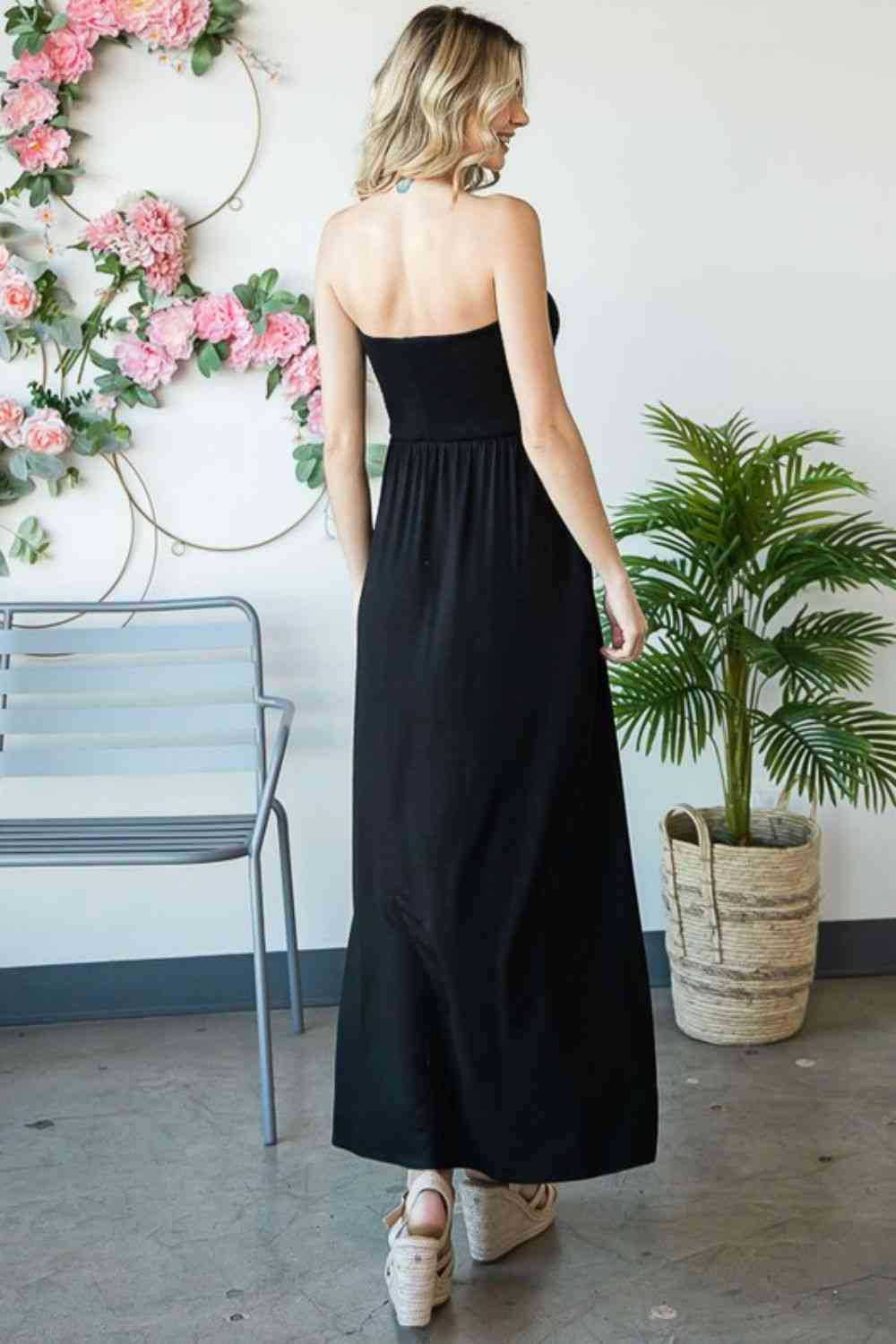 Full Size Strapless Maxi Dress